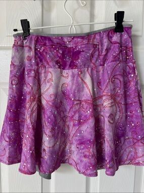 Sparkle Purple Swirl Running Skirt, Size M